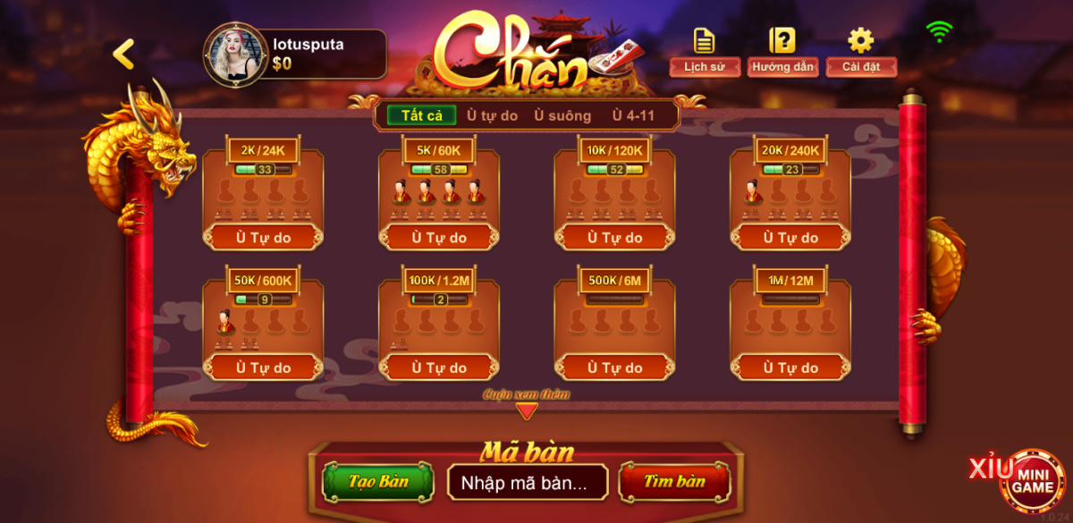 Giao diện tựa game Chắn đẹp mắt cùng âm thanh sống động